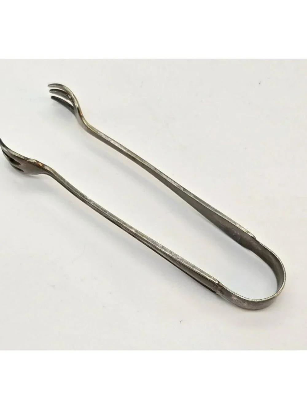 Antique Silverplate Sugar Tongs Serving Utensil Floral Claw Ends 4
